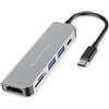 Conceptronic Docking station Conceptronic DONN02G 60W per Notebook USB 3.2 tipo-C Grigio