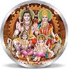 AL Monete D'Oro Shiv Pariwar Famiglia Shiva Rotonda In Argento 10 Grammi