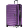 Hauptstadtkoffer Mitte - Valigia Rigida Grande, TSA, 4 Ruote, Bagaglio da Stiva con Espansione di Volume di 8 cm, 77 cm, 130 L, Melanzana
