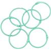 Craftelier - Set di 6 anelli metallici ad anello per rilegatura ideali per scrapbooking e artigianato, anelli per album, quaderni, planner o agende | dimensioni Ø 45 mm - colore turchese