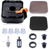 AUMEL Filtro dell'Aria e Coperchio per Stihl FS85 FS75 FS80 HS80 KM85R FC75 BG75 Kit Manutenzione Motosega Ricambi con Pompa di Innesco Candela 41371410500 41371242800