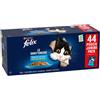 Purina felix multipack le ghiottonerie merluzzo, salmone, tonno e platessa 44x85gr