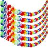 Aneco 6 Pack Colorful Hawaiian Luau Tropical Flower Lei Ghirlanda Decorazioni per Feste Hawaiian Tropical Party Supplies, 10 Feet Each