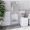 Vida Designs Nishano specchio rettangolare a figura intera free standing in legno Cheval girevole per camera da letto corridoio comò grigio