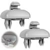 YueJieSelected 2 ganci per parasole, per parasole Audi, supporto per paraluce, colore grigio, interno parasole, clip parasole, universale, compatibile con A1, A3, A4, Q3, Q5 (grigio)