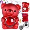 Aloskart Idee Regalo Donna Compleanno, Orso Rosa Eterna con Collana e Scatola Musicale Meccanica, Orsetto Rosa Eterna Stabilizzata, Regalo San Valentino per lei, Regali Donna Mamma Moglie Fidanzata Figlia