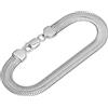 NKlaus Bracciale argento 925 19cm catena serpente piatta da uomo 12084