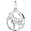 NKlaus Toro segno zodiacale 925 argento sterling 15mm catena ciondolo oroscopo zodiaco 9162