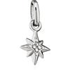 NKlaus ciondolo stella polare argento 925 rodiato 10x7mm amuleto ciondolo argento 15369