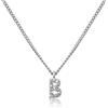 GD GOOD.designs EST. 2015 Catena con lettere in argento da donna I Collana skin-friendly con ciondolo iniziale I Catena di lettere in acciaio inossidabile in argento. (B)
