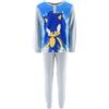 Sonic the Hedgehog - Pigiama invernale in caldo cotone per bambini, Grigio