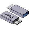 CY Adattatore USB-C USB 3.1 tipo A femmina a Micro USB 3.0 maschio, adattatore dati da 10Gbps per SSD di laptop