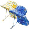 MASOCIO Cappello Neonata Bambina con Copricollo 2 Pezzi Cappellino Pescatore Bimba 1 2 Anni Estivo Sole Mare Anti UV Spiaggia 9 12 18 Cappello età 6-24 Mesi Multicolore 2
