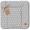 Totsy Baby Tappetino da fasciatoio con rivestimento morbido e superficie resistente | Materasso cambio pannolino impermeabile per lettino cassettiera e viaggio da neonato 75 x 72 cm Grigio con stelle