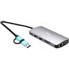 i tec HUB 5 in 1 Travel Nano Dock Pd 100W Argento CANANOTDOCKPD