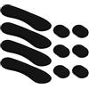 LUTER 10 Pezzi Gel per Batteria Acustica, Silicone Striscia Ovale e Lunga Silenziatore Batteria Acustica Pad Tamburo Muto Silicone Drum Damper Controllo del Tono per Piatto della Batteria (Nero)