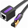VENTION Cat 7 Prolunga Cavo Ethernet Piatto Cavo Ethernet 8 metri, Cavo Lan 10Gbps Alta Velocità Cavo di Rete Gigabit RJ45 Maschio a Femmina, Cavo di Prolunga Supporto Cat6A / Cat6 / Cat5E / Cat5