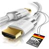 CSL-Computer Cavo HDMI da 1,5 m 8 K a 60 Hz - 4 K @ 120 Hz - 1,5 m (metri) - HDTV 7680 x 4320 - UHD II - HDMI 2.1 2.0a 2.0b - Cavo HDMI Ethernet - HDR - ARC - compatibile con PS4 Xbox Series X - Bianco