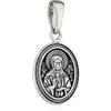 NKlaus Ciondolo Icona Argento 925 Santa Matrona & Preghiera 17,5mm x 15,5mm dettagliato 15517