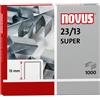 NOVUS 23/13 Super Box di 1000 graffette 23/13 Galvanizzati per le altezze spesse