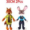 2 pcs Peluche Zootopia 30cm Nick Wilde -Judy Hopps regalo bambino Compleanno