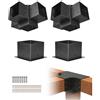 VEVOR Kit Staffe per Pergolato, ca. 152 x 152 mm, Adatto per Interna 14x14 cm, 4 Pezzi a 4 Vie, Kit Base per Pali in Legno, Travi in Legno di Facile Installazione per Gazebo, Pergola da Giardino