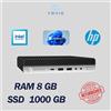 HP PC DESKTOP HP 800 G5 MINI INTEL 9TH RAM 8GB SSD 1000GB WIN 11 PRO RICONDIZIONATO
