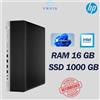 HP PC DESKTOP HP 800 G5 MINI INTEL 9T RAM 16GB SSD 1000GB WIN 11 PRO RICONDIZIONATO