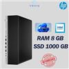 HP PC DESKTOP HP 800 G5 MINI INTEL 9TH RAM 8GB SSD 1000GB WIN 11 PRO RICONDIZIONATO