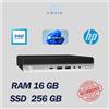 HP PC DESKTOP HP 800 G5 MINI INTEL 9TH RAM 16GB SSD 256GB WIN 11 PRO RICONDIZIONATO