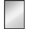 HOMCOM Specchio da Parete Rettangolare con Ganci, in Vetro e MDF, 50x70 cm, Nero | Aosom Italy