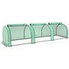 Outsunny Serra a Tunnel da Giardino con Porte Avvolgibili, Struttura in Acciaio e Giunti Plastica, 3x1x0.8 m, Verde | Aosom Italy