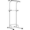 SPORTNOW Stazione Fitness con Barre per Dip e Trazioni, Altezza Regolabile 176.5-227 cm e Capacità 120 kg, Bianco | Aosom Italy