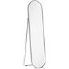 HOMCOM Specchio a Figura Intera da Terra con Supporto Pieghevole, Vetro e Metallo, 40x4x160 cm, Argento | Aosom Italy