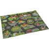 AIYAPLAY Tappeto da gioco per bambini, antiscivolo, motivo strada cittadina, 200 x 150 cm, Multicolore | Aosom Italy