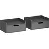 HOMCOM Set di 2 Comodini da Parete Comodini Sospesi con 1 Cassetto per Camera da Letto Camera 40x30x19,5 cm Nero | Aosom Italy