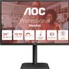Aoc Monitor LED 24'' Aoc E4 X24E4U Full HD 1920x1080p/4ms/Classe B/Nero [X24E4U]