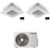Samsung CONDIZIONATORE SAMSUNG DUAL SPLIT CASSETTA A 4 VIE MINI WINDFREE 12000+12000 BTU INVERTER AJ068TXJ3KG A++