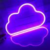 Fespcj Segnale al neon della luce della nuvola - decorazione della parete della camera da letto alimentata a batteria USB o LED Festa di nozze di compleanno Decorazione della stanza di Natale (viola)