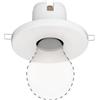 ledscom.de Plafoniera da incasso TELA, porcellana, bianco lucido, rotonda, 99mm Ø, 1x E27 max. 60W