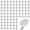 SYEYCW 100 Pezzi Soffione per Ugelli in Silicone, Beccuccio per Ugello, Ugelli di Ricambio Soffione, Beccuccio per Irrigatore Punte Rotonde Parti di Riparazione, per Diametro del Foro Fit 4mm, Grigio