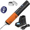 Uadme Saldatore a Stagno Professionale, Kit di Saldatura per Piccole Riparazioni con Temperatura Regolabile 200-450°C, Display LED, Ricarica USB (Arancia)