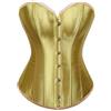 Cusghjbsg Corsetto da donna con spalle scoperte, stile vintage, con bottoni in jacquard, senza spalline, top a tubo, lingerie gotica, modellante per il corpo, Oro D, S