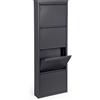 Andrea Bizzotto Scarpiera Slim Salvaspazio 4 ante H140 cm Nero