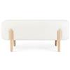 Andrea Bizzotto Panca con piedini Dayla Bianco Bouclè 108x48 cm