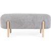 Andrea Bizzotto Panca con piedini Dayla Grigio Chiaro 108x48 cm