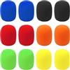SYEYCW 12 Pezzi Copri Microfono in Spugna, Colorati Antivento Spugna Microfono, Universale Riutilizzabile Spugna Microfono, per Discorsi di Partito e Coro, KTV, Conferenze, Spettacoli, 6 Colori