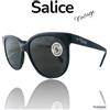 SALICE occhiali da sole BLACK ANTICHOC FILTERING Gray LENSES VINTAGE 80s Italy