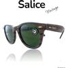 SALICE occhiali da sole EPOS WOODEN BROWN Green LENSES RARE VINTAGE 80s Italy
