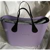 O bag Borsa Nuova Originale Col. VIOLA INTERNO NERO BIANCO MANICI NERO
